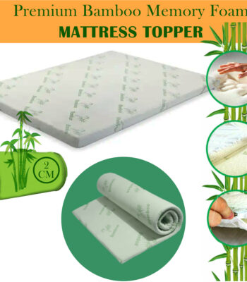 Bamboo Memory Foam Mattress Topper 2cm