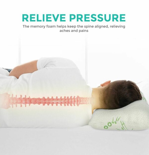 Bamboo Memory Foam Pillows Firm Neck Support pressure relieve