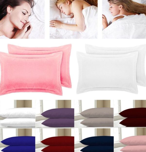 Brushed Cotton Pillowcase Cover Pair